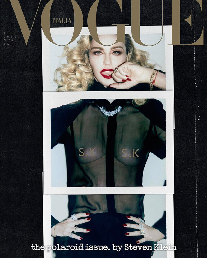 Мадонна на обложке Polaroid-номера Vogue Italia
