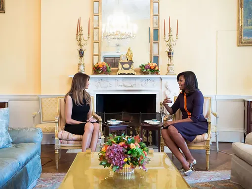 Мелания Трамп и Мишель Обама в Белом доме