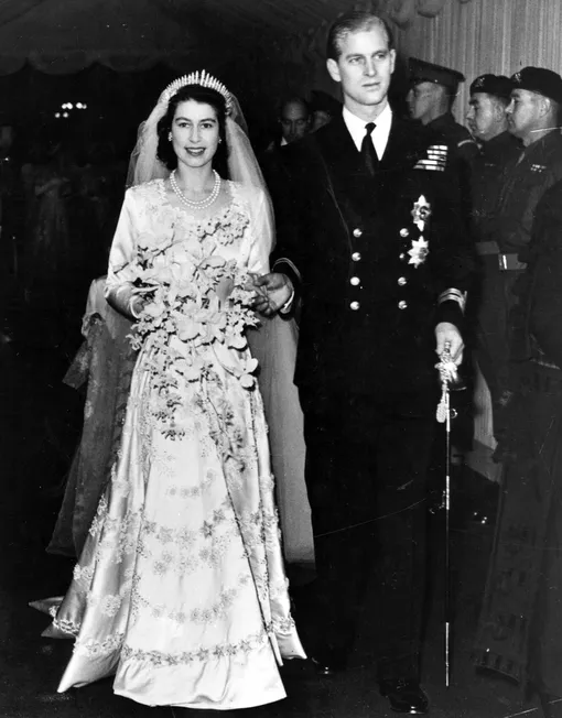 Свадьба королевы Елизавета II и принца Филиппа в 1957 году