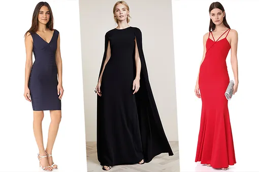 Herve Leger, $595 вместо $850; Marchesa Notte, $626,5 вместо $895; ZAC Zac Posen, $448,5 вместо $690