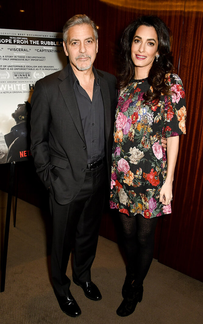 Джордж и Амаль Клуни в Лондоне, январь 2017