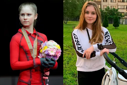 Юлия Липницкая в детстве и сейчас