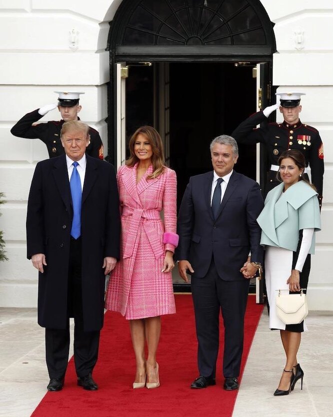 Дональд и Мелания Трамп, Ивана Дуке и его супруга Мария Юлиана Руис