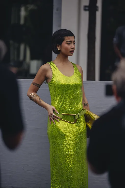 Платье-комбинация с палетками — тренд 2023 года
