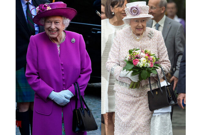 Елизавета II в 2014 и в 2021 году.