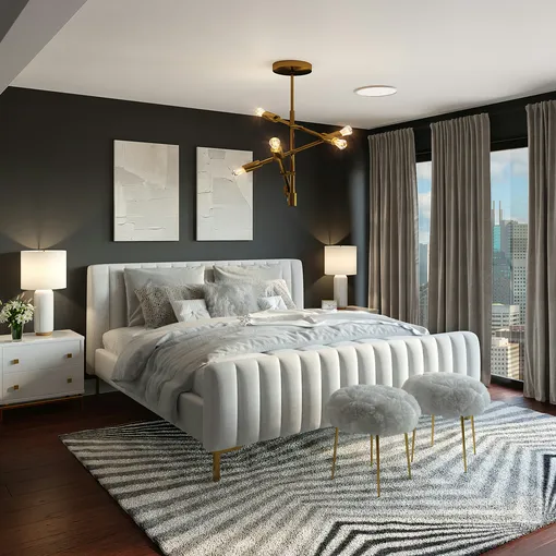 Лаконичный дизайн спальни поможет расслабиться