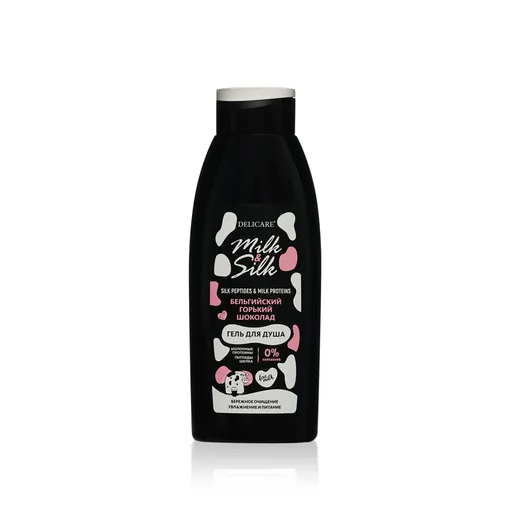 Гель для душа Delicare Milk&Silk Бельгийский горький шоколад