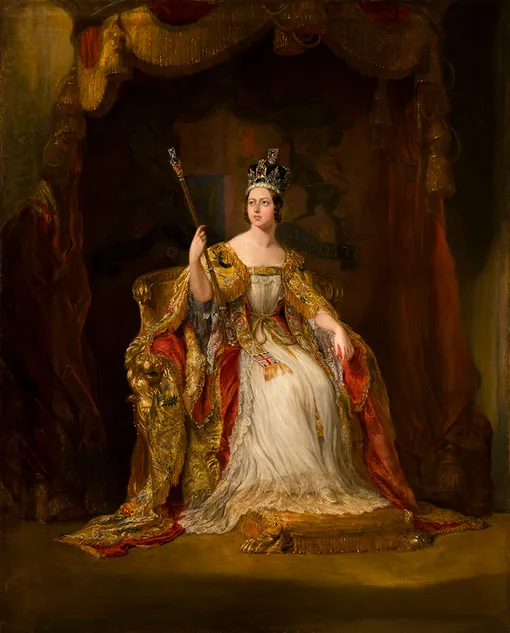 Сэр Джордж Хейтер «Государственный Портрет королевы Виктории (Royal Collection)», ок.1838-40