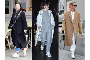 6 доказательств от самых модных звезд, что белые кроссовки можно (и нужно!) носить с зимней одеждой