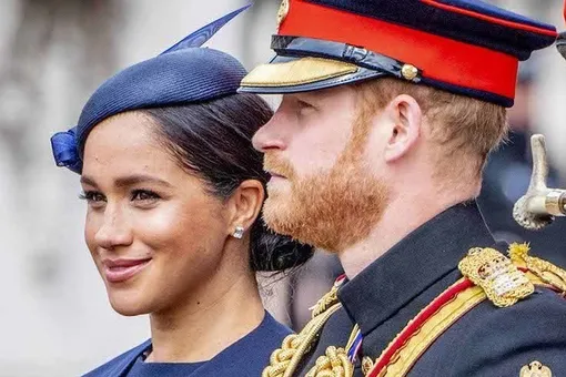 Меган Маркл и принц Гарри на Trooping the Color