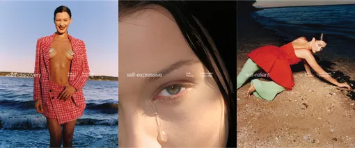 Белла Хадид в новом кампейне весенне-летней коллекции Self-Portrait в 2021 году
