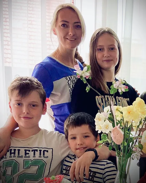 Светлана Малькова с детьми