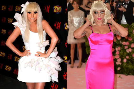 Леди Гага тогда и сейчас