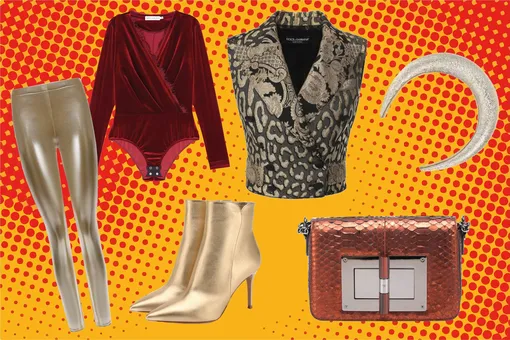 Бордовое боди с запахом, FASHION.LOVE.FACTORY; жилет с принтом, Dolce леггинсы, Alexandre Vathier; сумка из кожи питона, Tom Ford; золотые ботильоны, Gianvito Rossi; ободок для волос, Flower me Бордовое боди с запахом, FASHION.LOVE.FACTORY; жилет с принтом, Dolce леггинсы, Alexandre Vathier; сумка из кожи питона, Tom Ford; золотые ботильоны, Gianvito Rossi; ободок для волос, Flower me