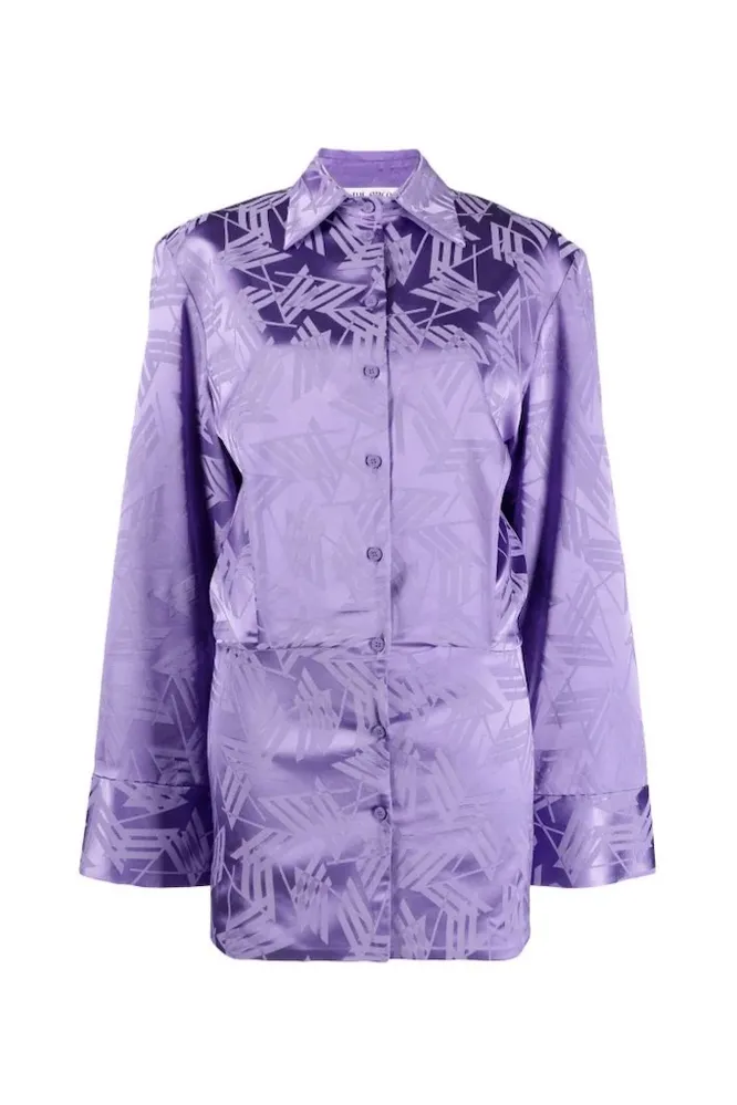 Фиолетовая платья-рубащка The Attico, 52 198 руб.