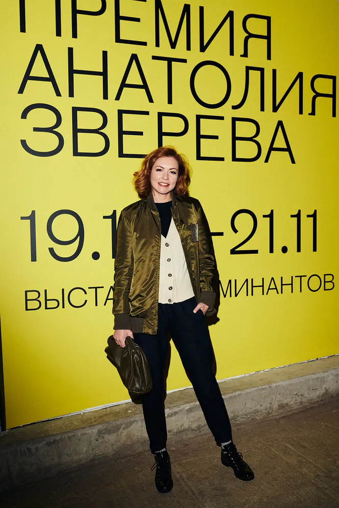 Татьяна Геворкян на открытии выставки в Музее AZ