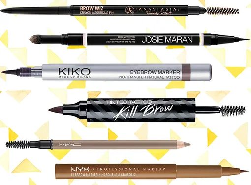 Сверху вниз: Anastasia Beverly Hills, Josie Maran, Kiko Milano, Kill Brow, M.A.C Cosmetics, NYX Сверху вниз: Anastasia Beverly Hills, Josie Maran, Kiko Milano, Kill Brow, M.A.C Cosmetics, NYX