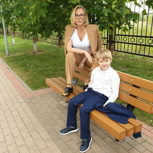 Маша Малиновская с сыном