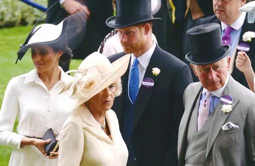 Принц Гарри с женой и принц Чарльз с женой