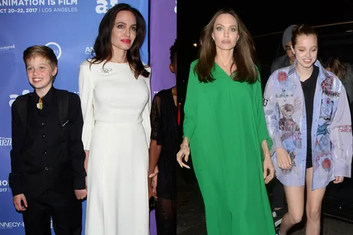 Анджелина Джоли и Шайло Джоли-Питт тогда и сейчас