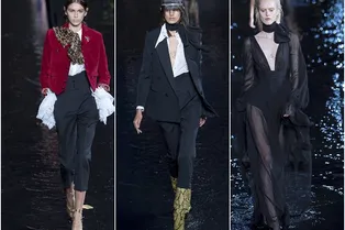 Черный шифон, леопард и хиппи-шик: 28 образов с показа Saint Laurent