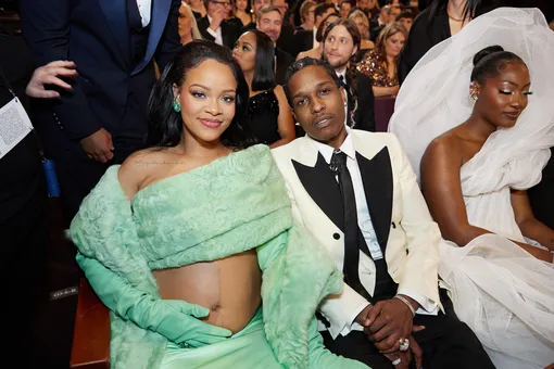 Беременная Рианна и A$AP Rocky на церемонии вручения премии «Оскар» 2023 года