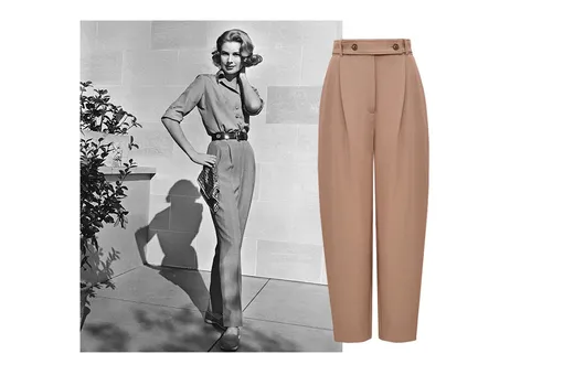 Грейс Келли в 50-х; песочные брюки бананы 12 Storeez — 9 980 руб.