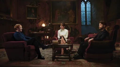 Эмма Уотсон, Дэниэль Рэдклифф и Руперт Грин, кадр из фильма «Гарри Поттер: Возвращение в Хогвартс»