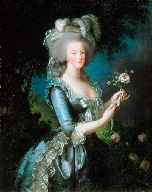 Картина «Портрет Марии-Антуанетты с розой» французской художницы Элизабет Виже-Лебрен