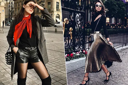 Чулки в сеточку и платье-свитер: на что вдохновляют нас модные блогеры?