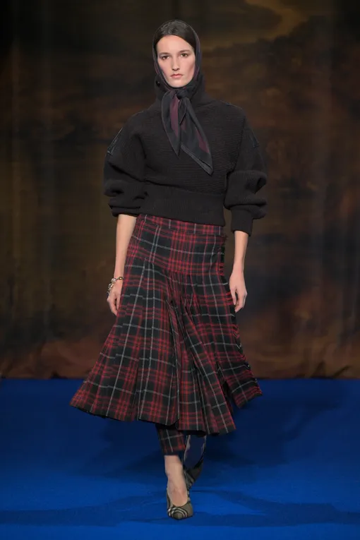 Burberry, осень-зима 2025/2026 Клетка — тренд осени 2025