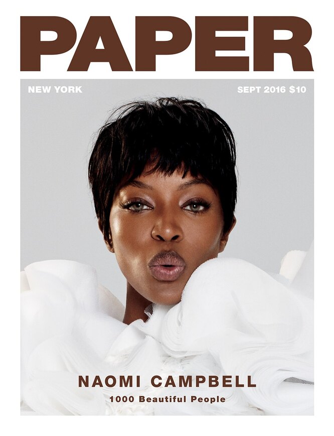 Наоми на обложке журнала Paper