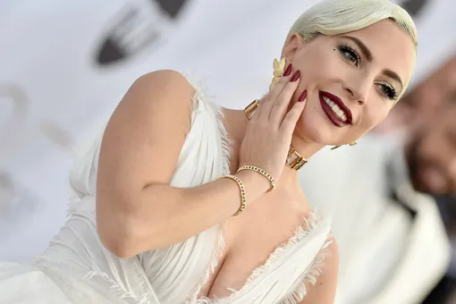 На Гильдии киноактеров США Леди Гага появилась в платье Dior с разрезом до бедра