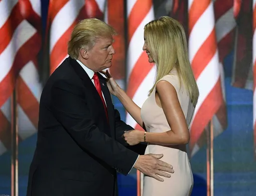 Дональд Трамп с дочерью Иванкой Трамп