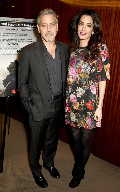 Джордж и Амаль Клуни на премьере фильма в Лондоне