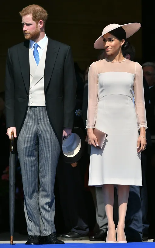 Меган Маркл и Принц Гарри на праздновании 70-летия принца Чарльза в Букингемском дворце, 2018