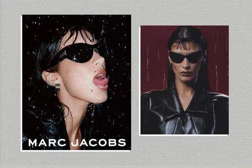 Белла Хадид на съемке рекламной кампании для бренда Marc Jacobs
