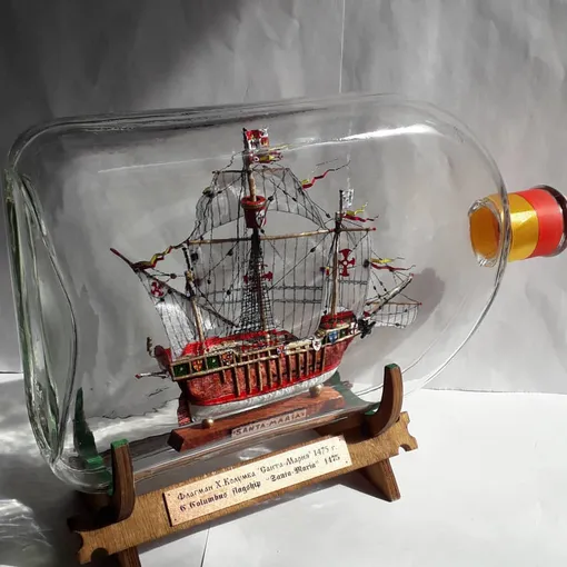 Техника изготовления корабля в бутылке