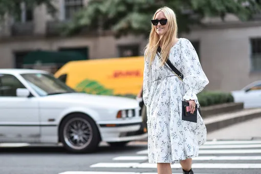 Романтичные платья с объемными рукавами — горячий тренд Недели моды в Нью-Йорке