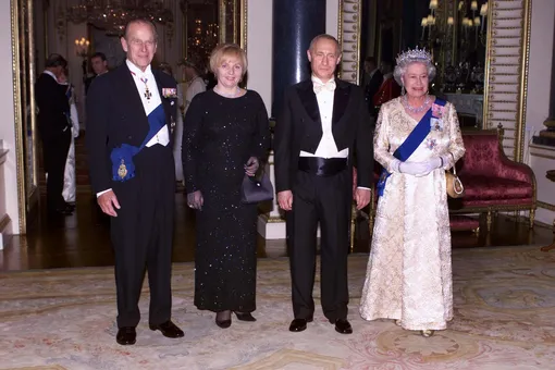 Принц Филипп, Людмила и Владимир Путины, Елизавета II