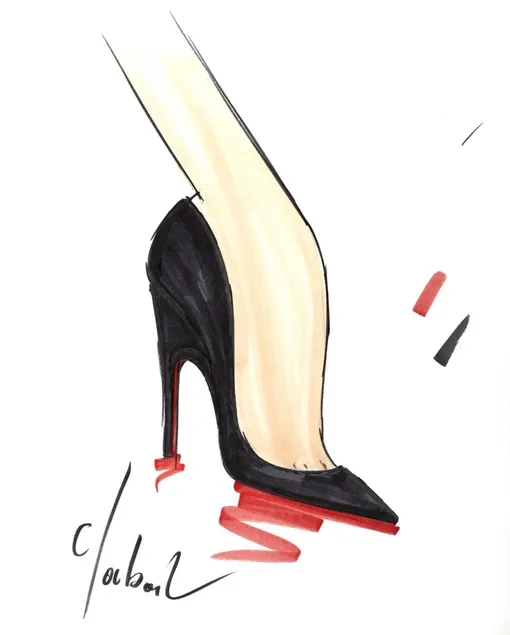 Эскиз туфель Christian Louboutin