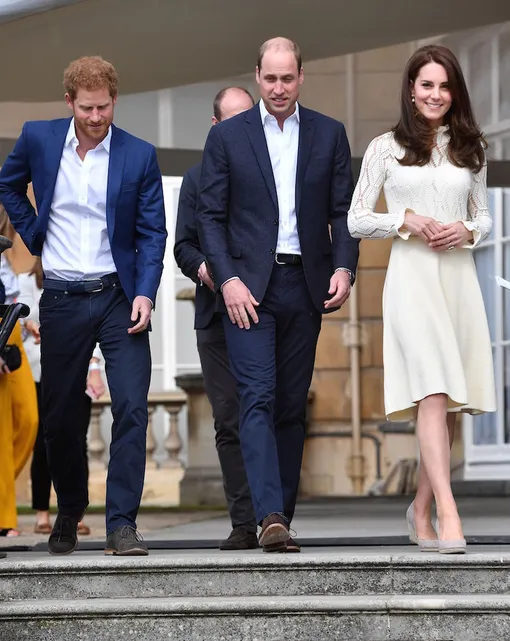 Принц Гарри, принц Уильям и герцогиня Кэтрин