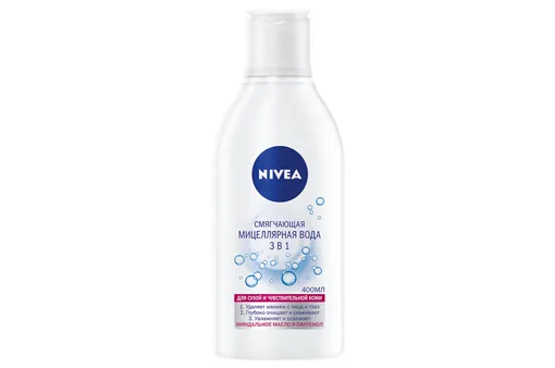 Смягчающая мицеллярная вода 3 в 1, Nivea. Цена — около 240 рублей.