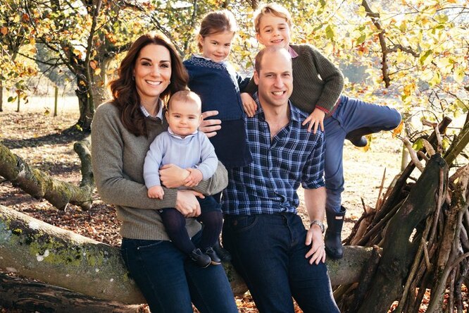 Герцог и герцогиня Кэмбриджские с детьми