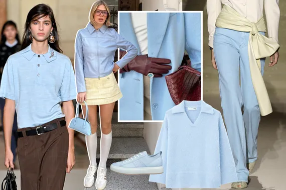 Ледяной голубой — самый горячий тренд 2026-го, и вот как носить этот цвет