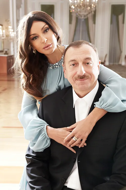 Мехрибан с супругом, президентом Азербайджана Ильхамом Алиевым