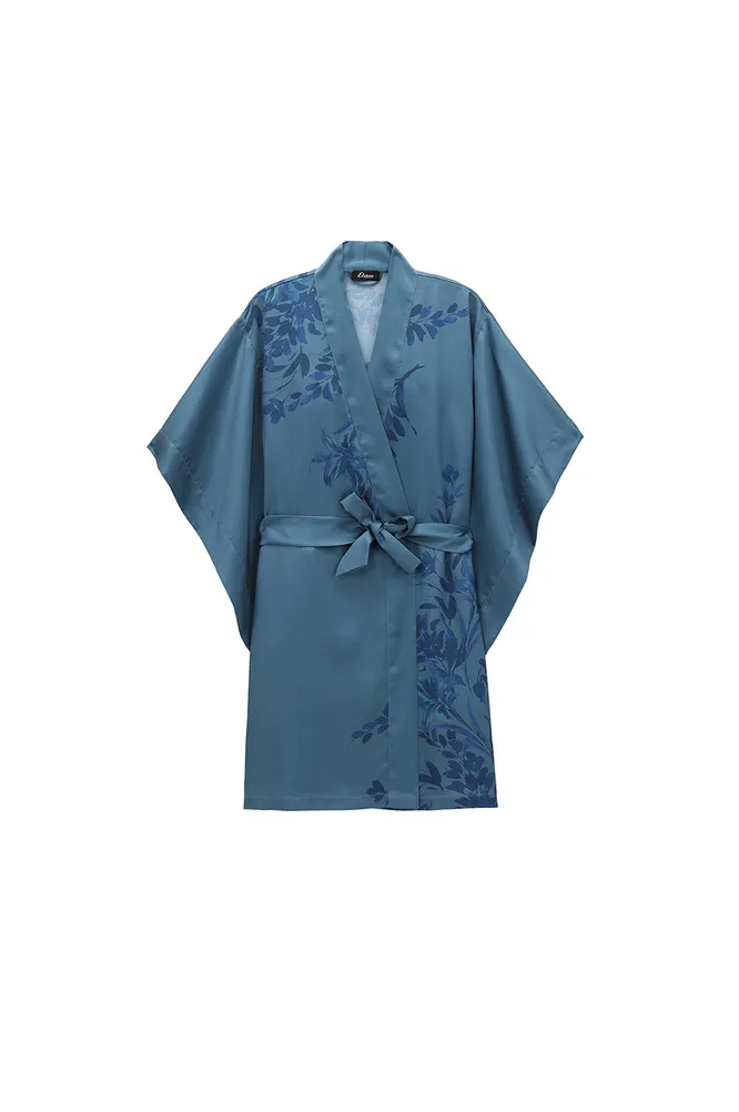 Атласный халат-кимоно Etam